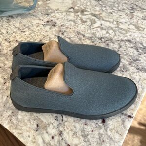 Women’s Allbirds wool lounger ,slip on, never worn , blue.